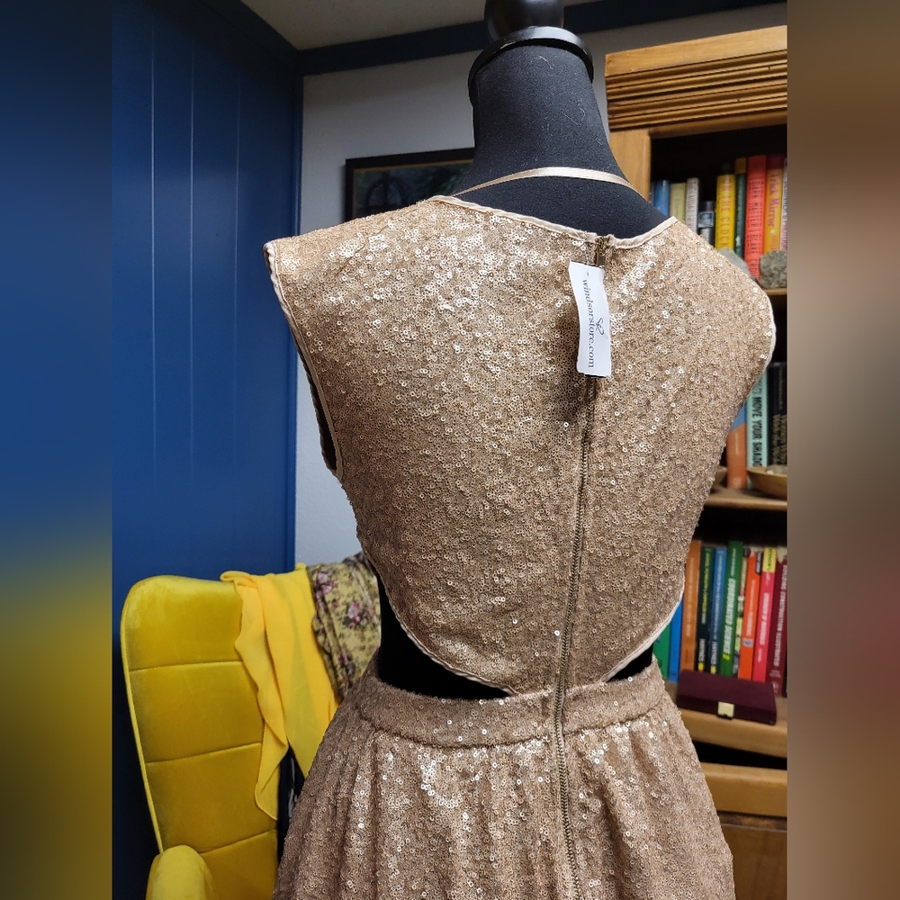 Windsor Sequined Dress With Side Cutouts Size M - Picture 8 of 10